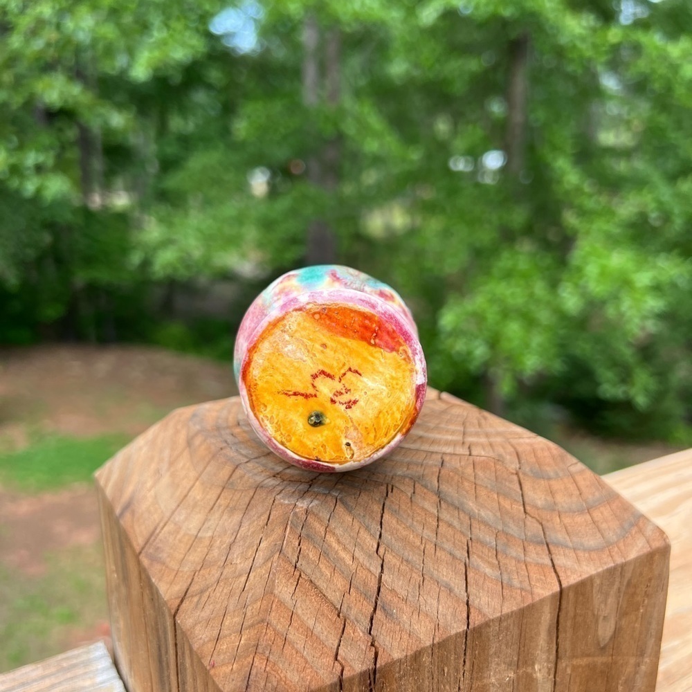 Drip Glaze Arts Crafts Clay Pottery Mini Pitcher Bud Vase 4in Handmade Artisan - Picture 8 of 9